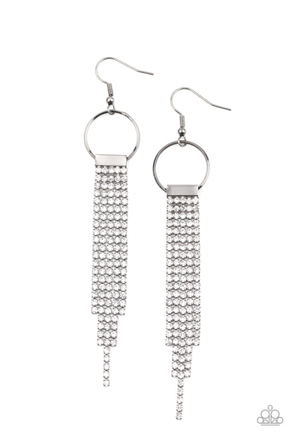 Paparazzi Accessories-Tapered Twinkle White Rhinestone