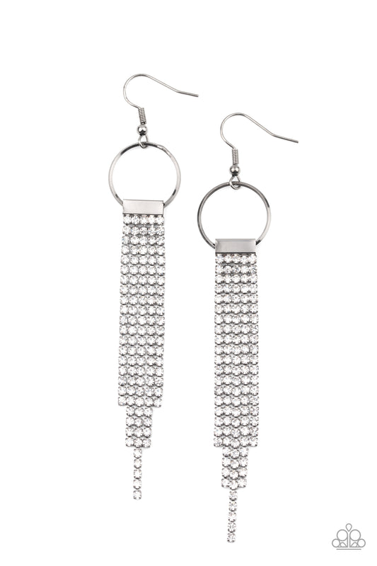 Paparazzi Accessories-Tapered Twinkle White Rhinestone