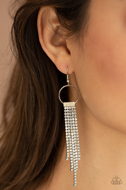 Paparazzi Accessories-Tapered Twinkle White Rhinestone