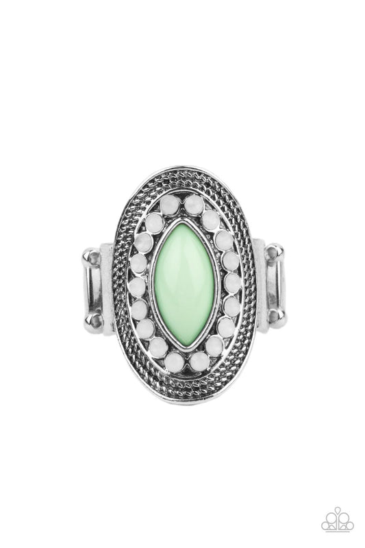 Paparazzi Accessories-Tea Light Twinkle Green Marquise Cut Ring