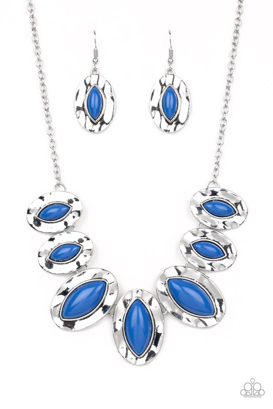 Paparazzi Accessories-Terra Color Blue Necklace Set