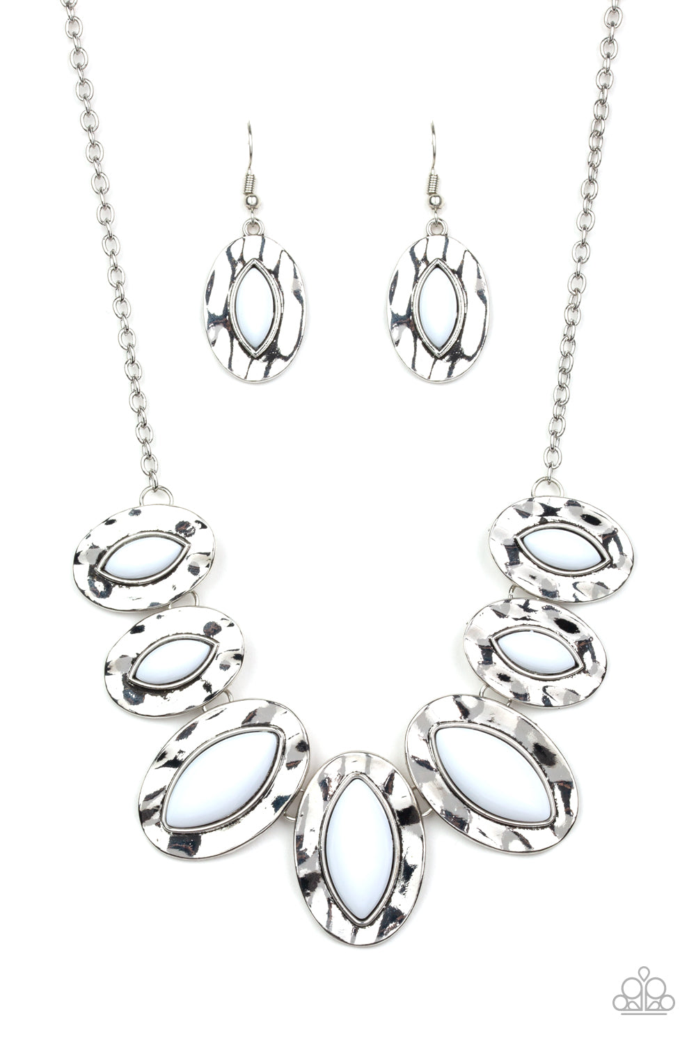 Paparazzi Accessories-Terra Color White Necklace Set