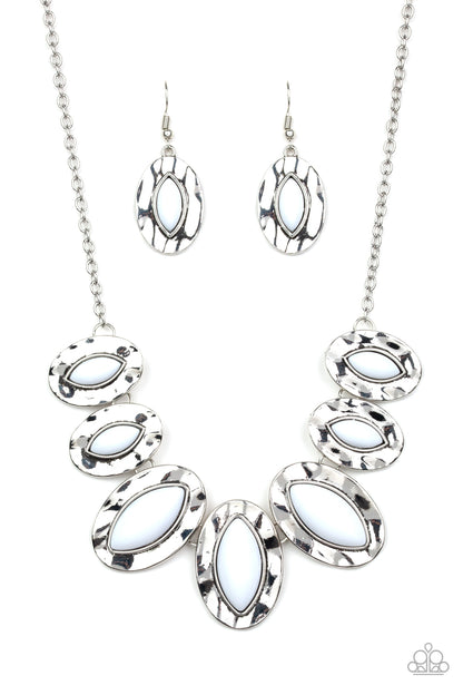Paparazzi Accessories-Terra Color White Necklace Set