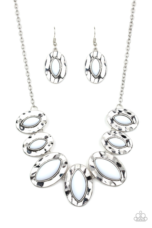 Paparazzi Accessories-Terra Color White Necklace Set