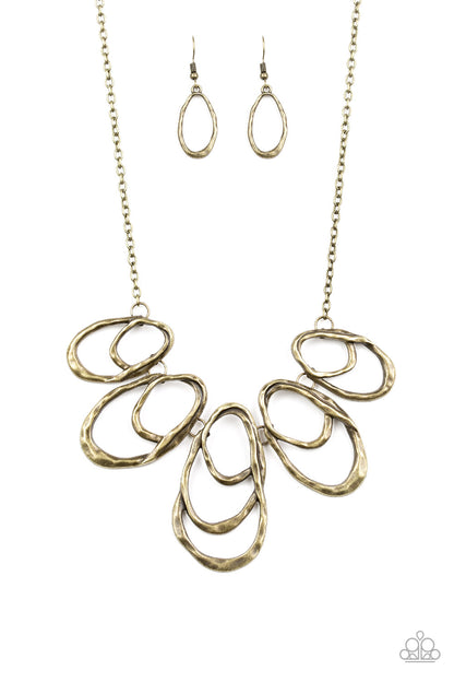 Paparazzi Accessories-Terra Storm Brass Necklace Set