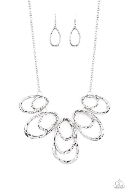 Paparazzi Accessories-Terra Storm Silver Necklace Set