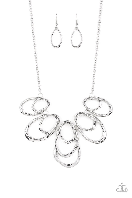 Paparazzi Accessories-Terra Storm Silver Necklace Set