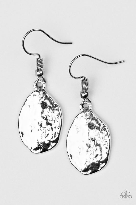 Paparazzi Accessories-Terra Treasure Silver Earrings