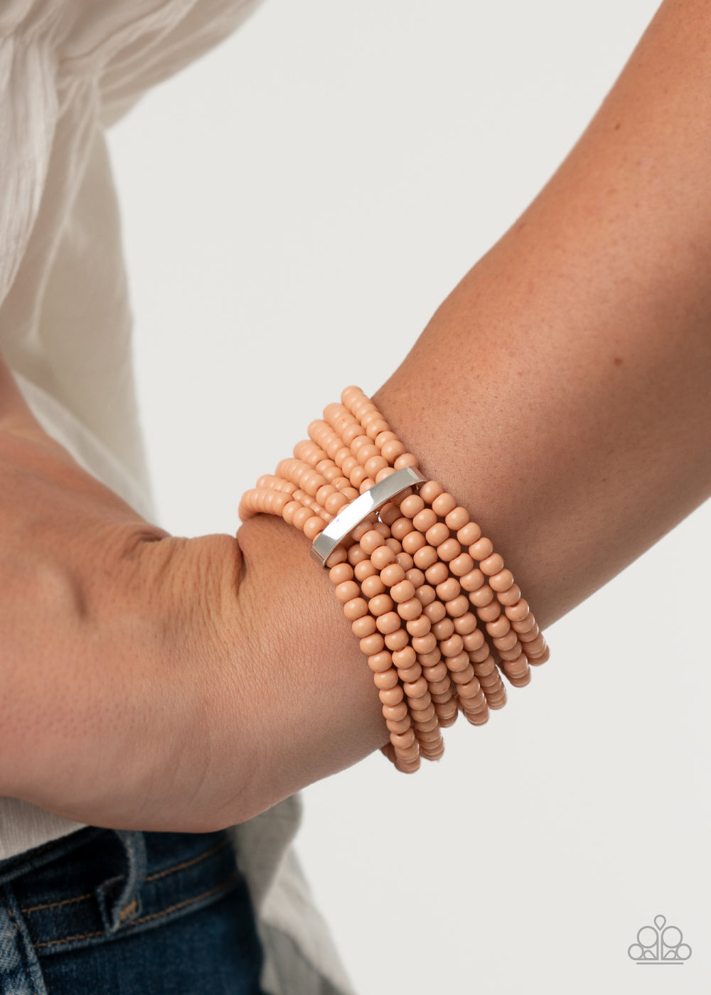 Paparazzi Accessories-Thank Me LAYER Orange Bead Bracelet