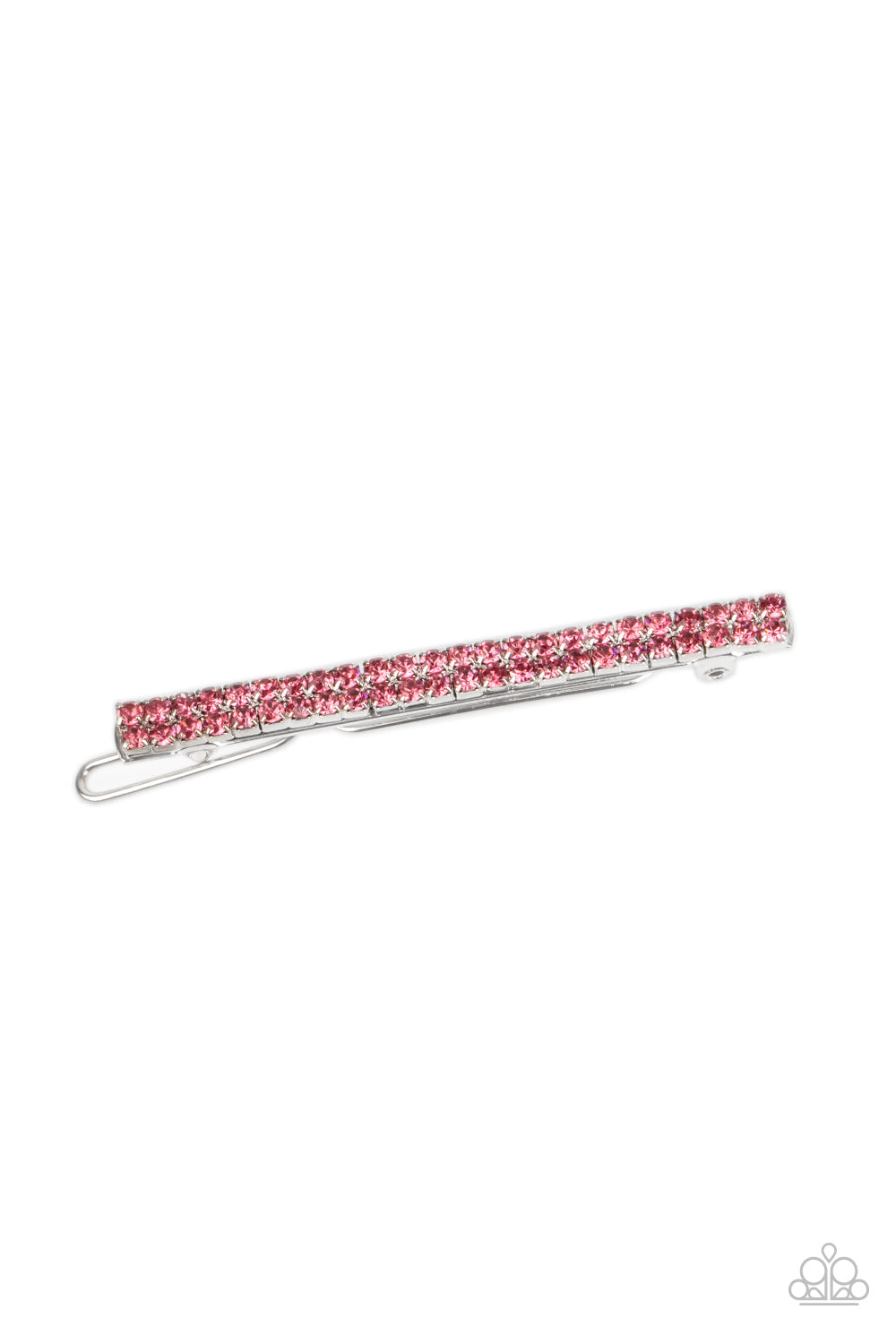 Paparazzi Accessories-Thats GLOW-biz Pink Rhinestone Hair Clip