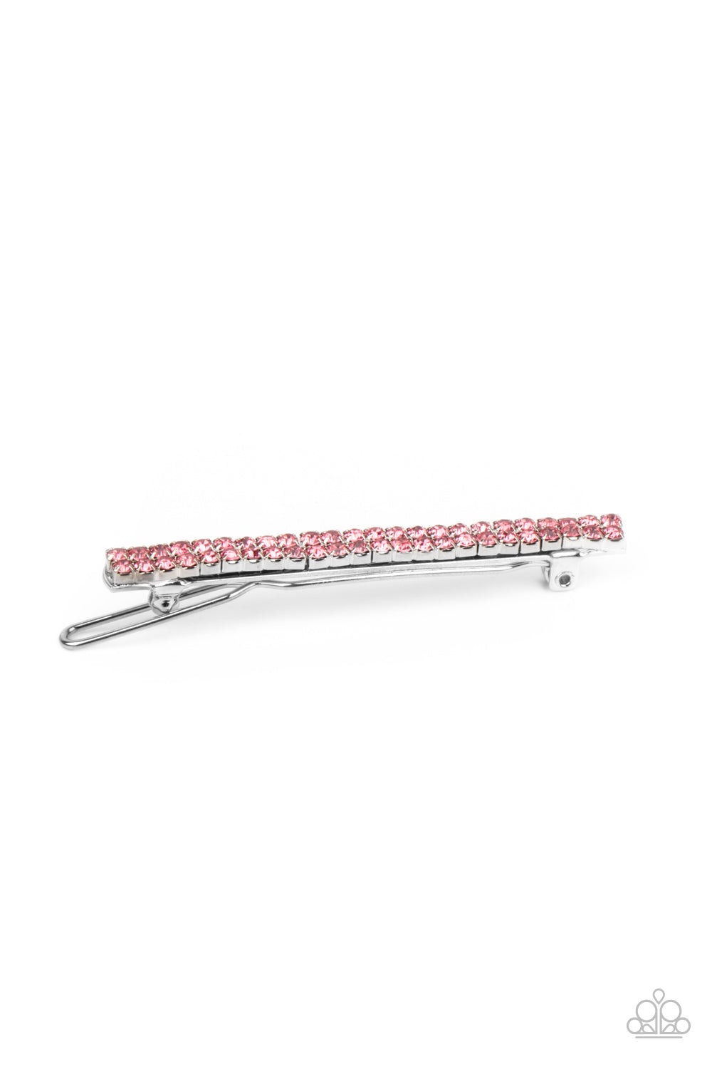 Paparazzi Accessories-Thats GLOW-biz Pink Rhinestone Hair Clip