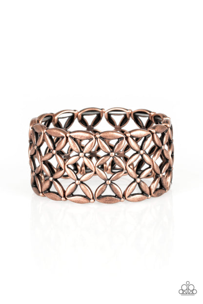 Paparazzi Accessories-The  Big Bloom Copper Bracelet