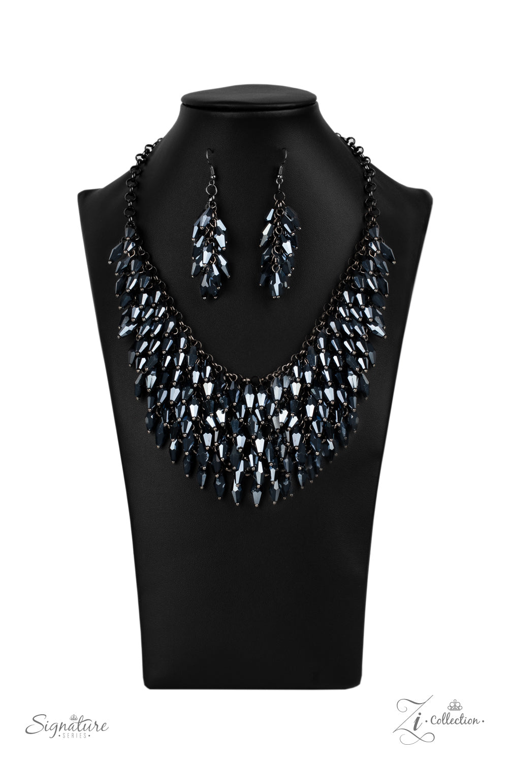 Paparazzi Accessories ZI Signature Collection-The Heather Blue Necklace Set