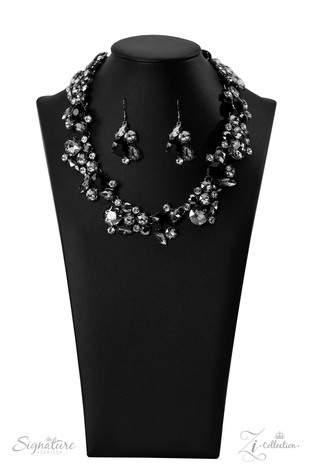 Paparazzi Accessories-The Kim Smoldering Explosive 2023 ZI Necklace Set