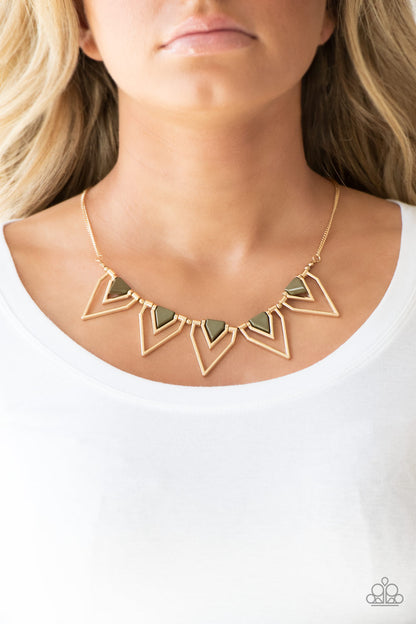 Paparazzi The Pack Leader Green Necklace Set