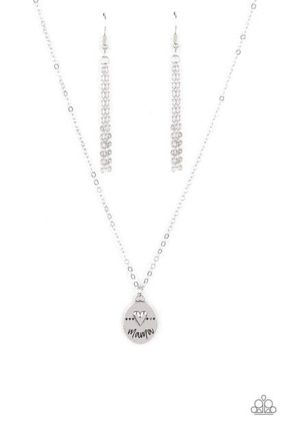 Paparazzi Accessories-They Call Me Mama Silver Mothers Day Necklace Set