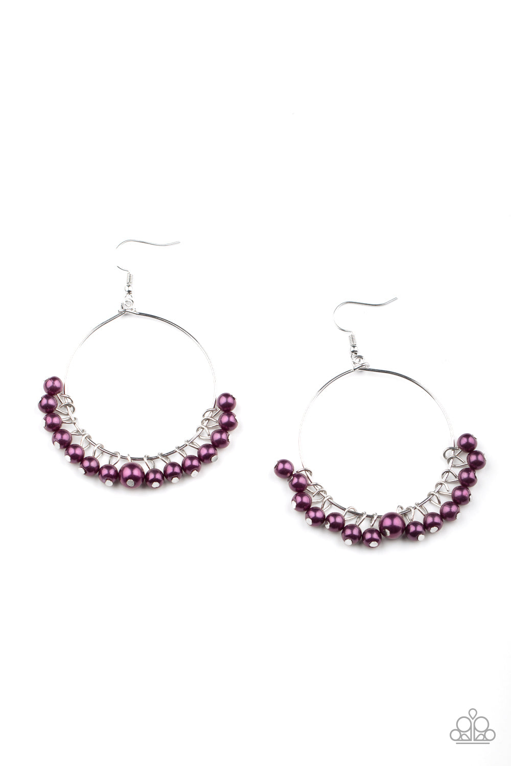 Paparazzi Accessories-Things Are Looking UPSCALE Purple Earrings