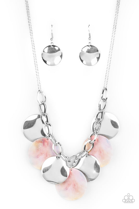 Paparazzi Accessories-Tie Dye Drama Galactic Colorful Disc Necklace Set