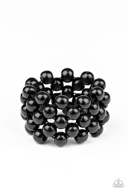 Paparazzi Accessories-Tiki Tropicana Black Bracelet