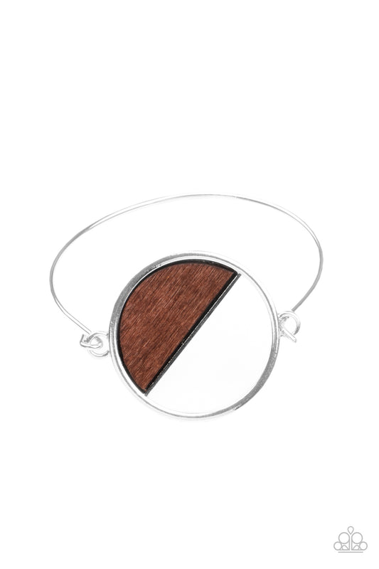 Paparazzi Accessories-Timber Trade Brown Crescent Bracelet