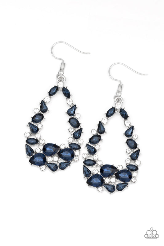 Paparazzi Accessories-To BEDAZZLE,Or Not BEDAZZLE Blue Earrings