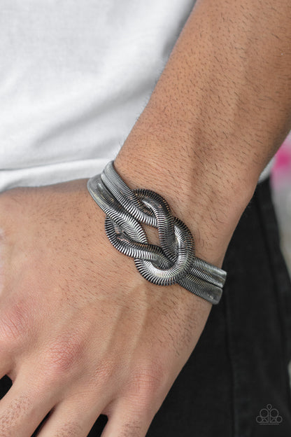 Paparazzi Accessories-To The Max Men Black Bracelet