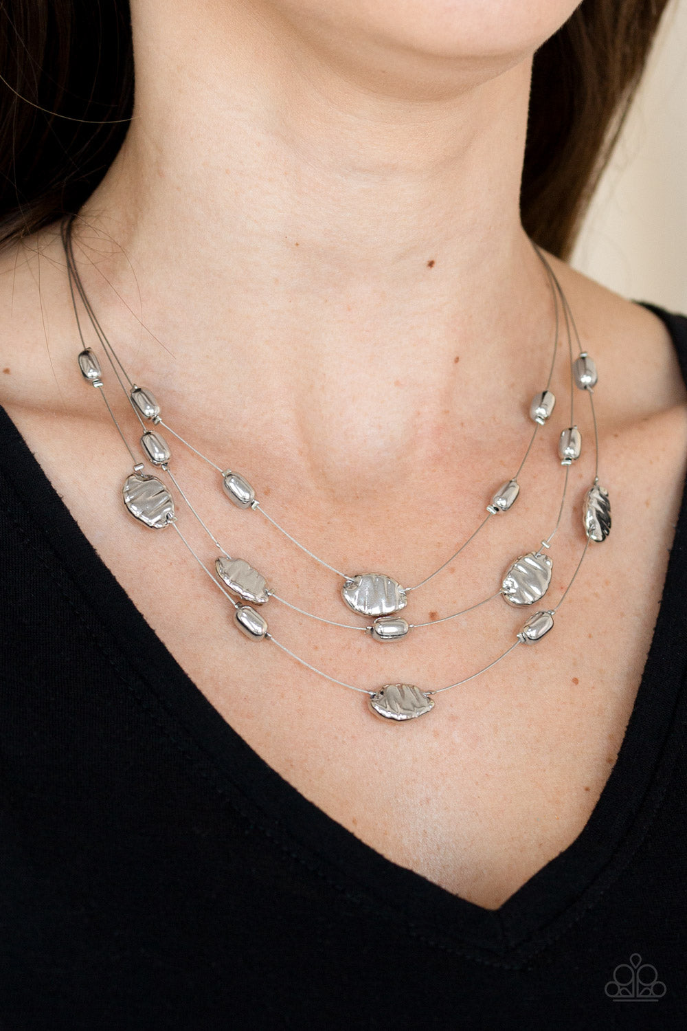 Paparazzi Accessories-Top ZEN Silver Necklace Set