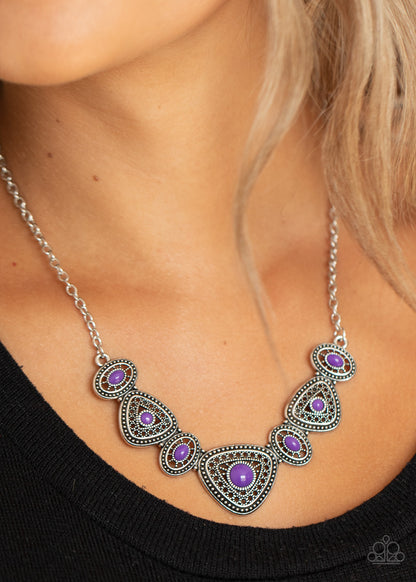 Paparazzi Accessories-Totally TERRA-torial Purple Necklace Set