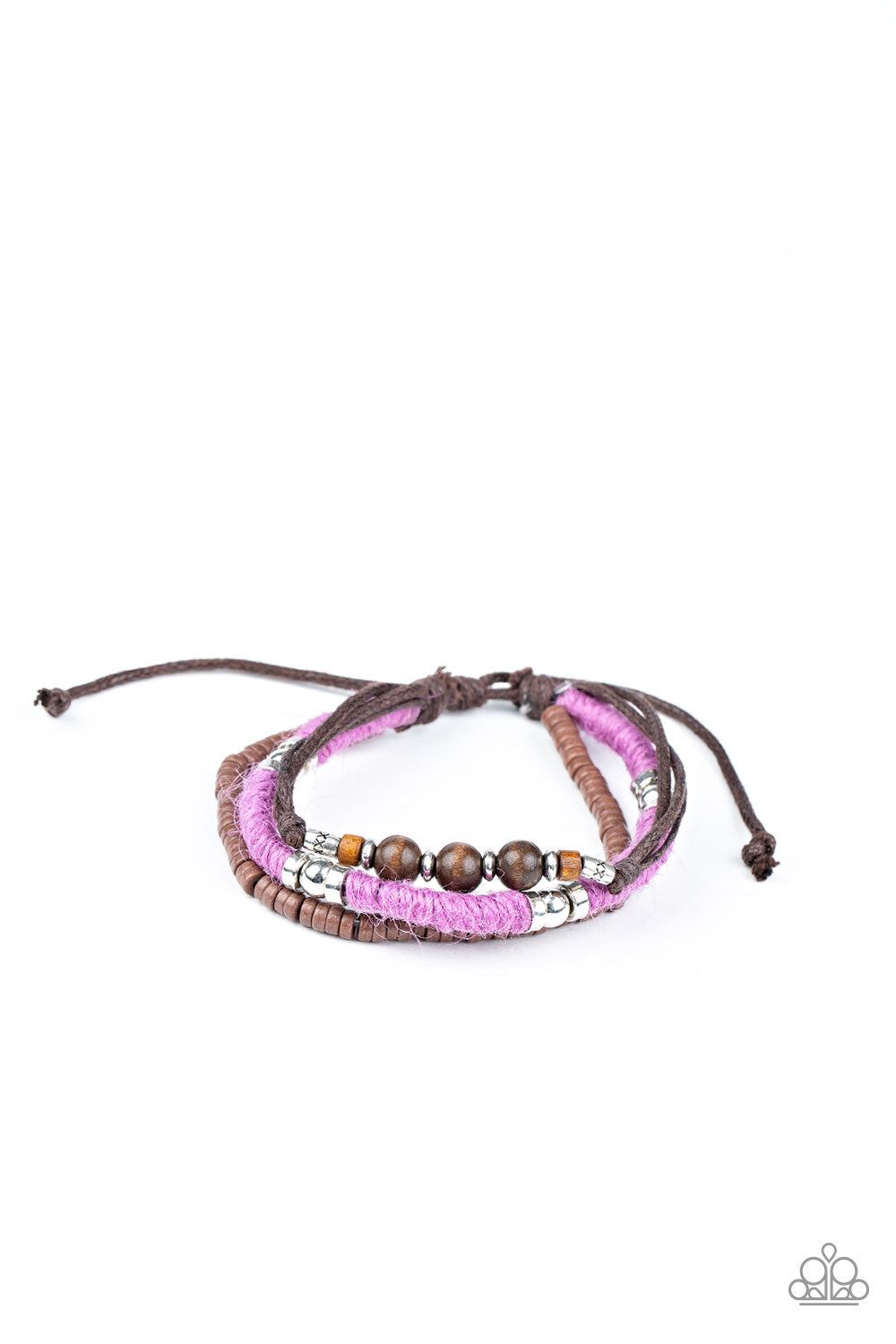 Paparazzi Accessories-Totally Tiki Purple Twine Bracelet