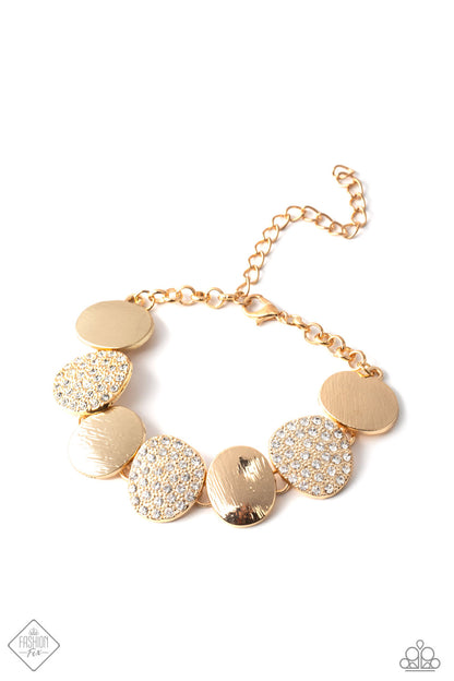 Paparazzi Accessories-Tough LUXE Gold Discs Bracelet