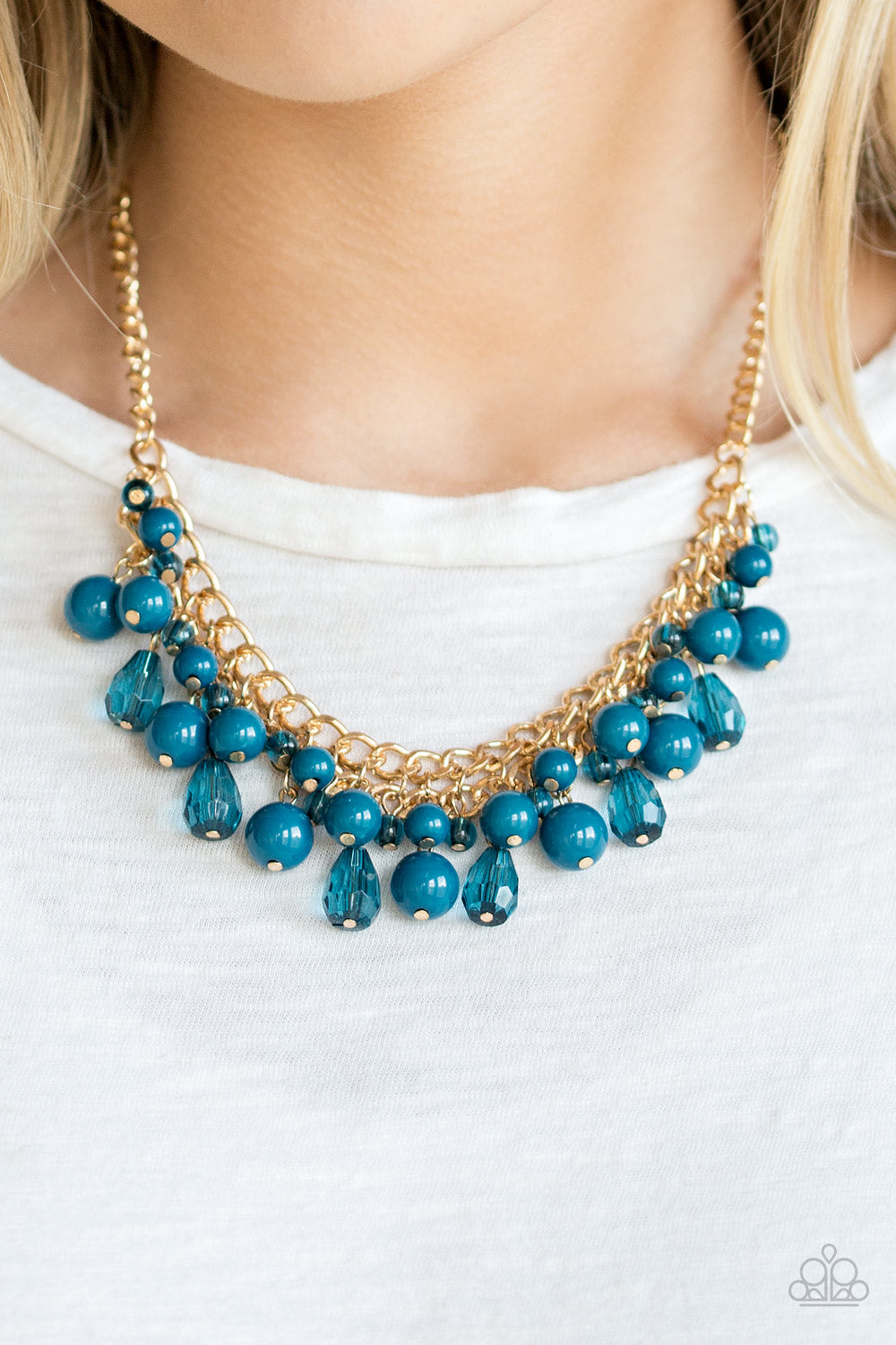 Paparazzi Accessories-Tour de Trendsetter Blue Necklace Set