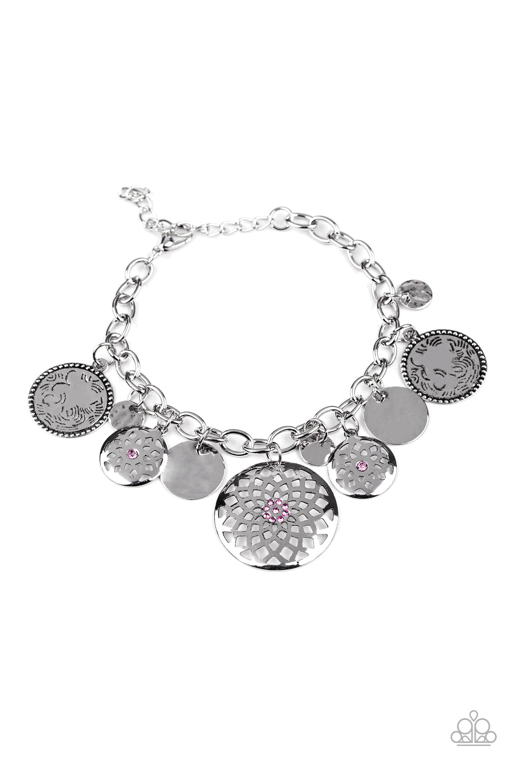 Paparazzi Accessories-Trinket Tranquility Pink Bracelet