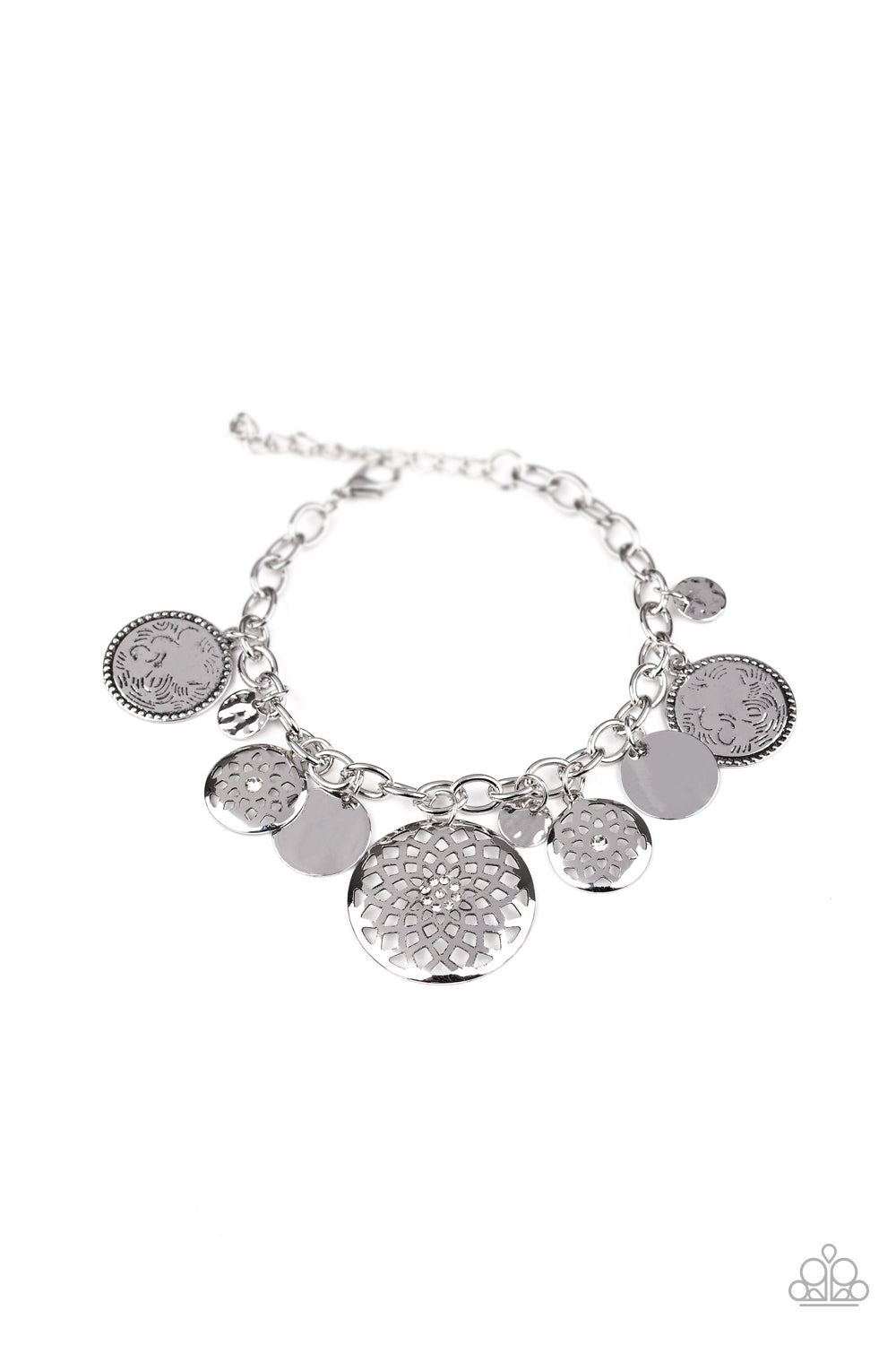 Paparazzi Accessories-Trinket Tranquility White Bracelet
