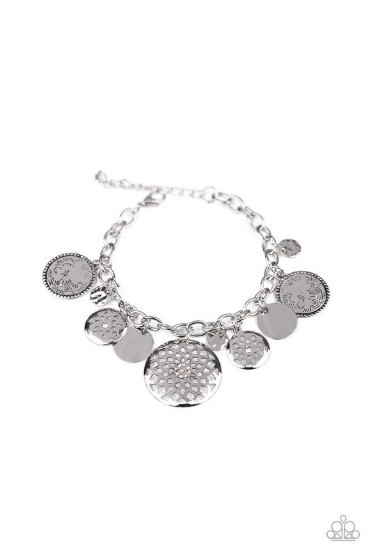 Paparazzi Accessories-Trinket Tranquility White Bracelet