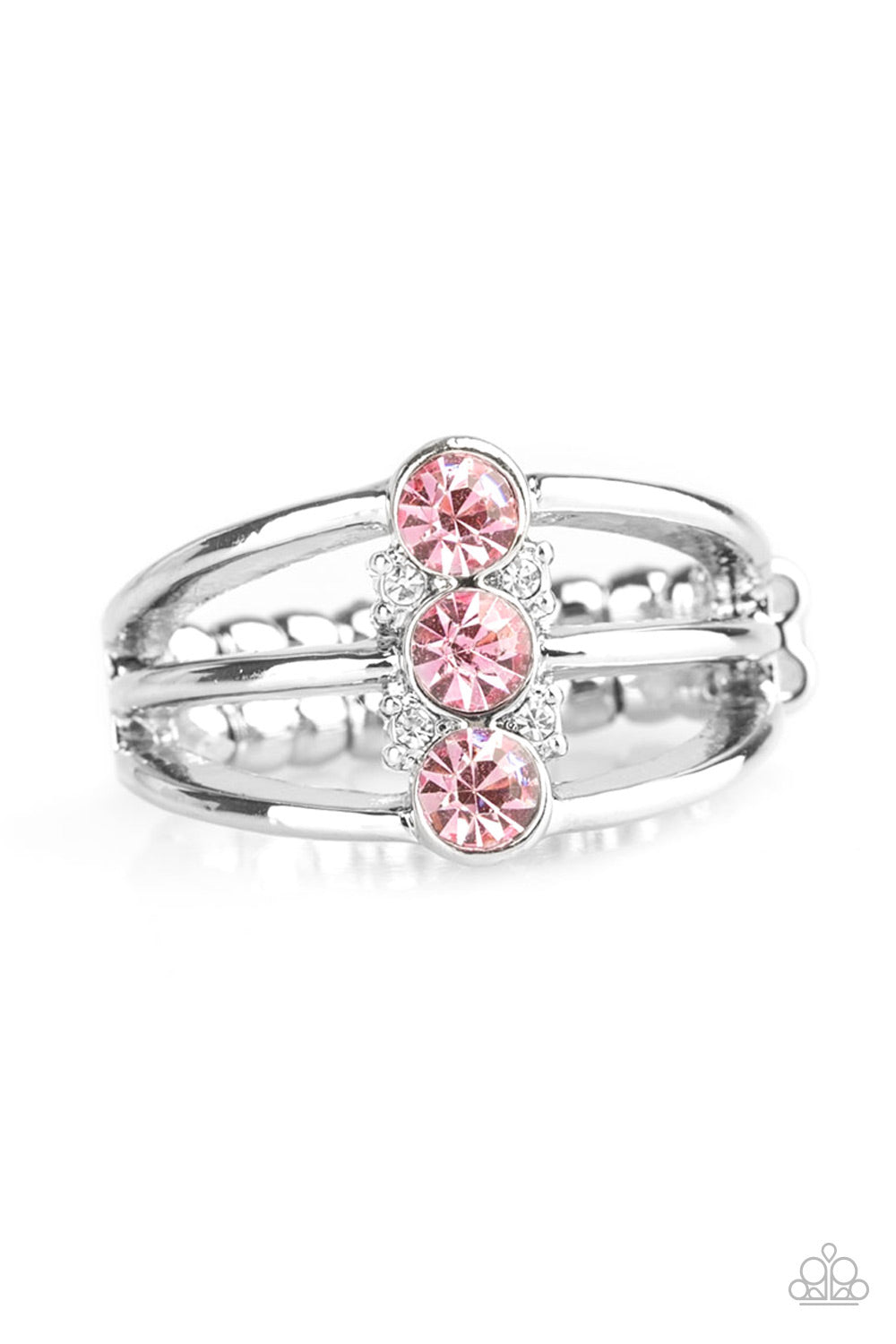 Paparazzi Accessories-Triple Crown Winner Pink Ring