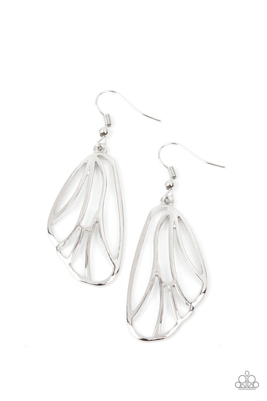 Paparazzi Accessories-Turn Into A Butterfly Scalloped Wing Earrings