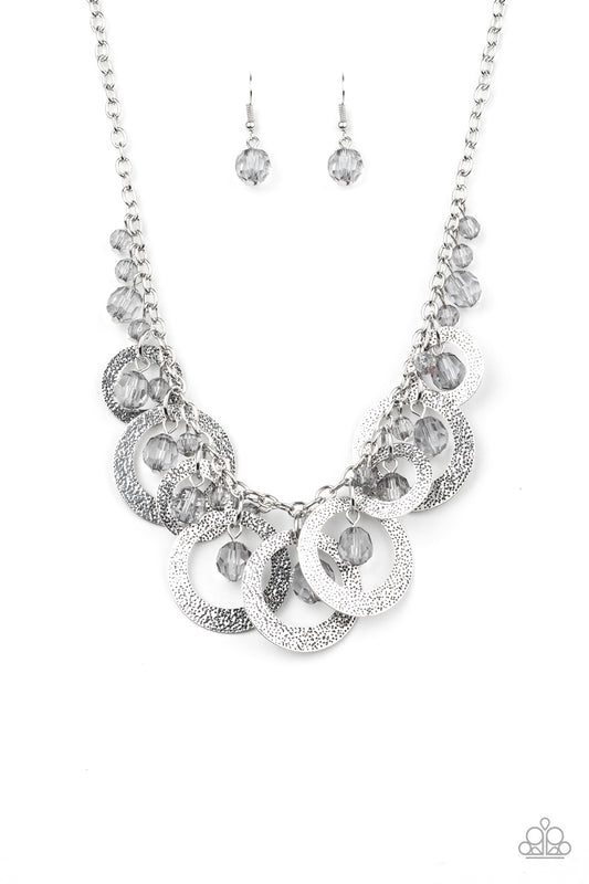 Paparazzi Accessories-Turn It Up Silver Necklace Set