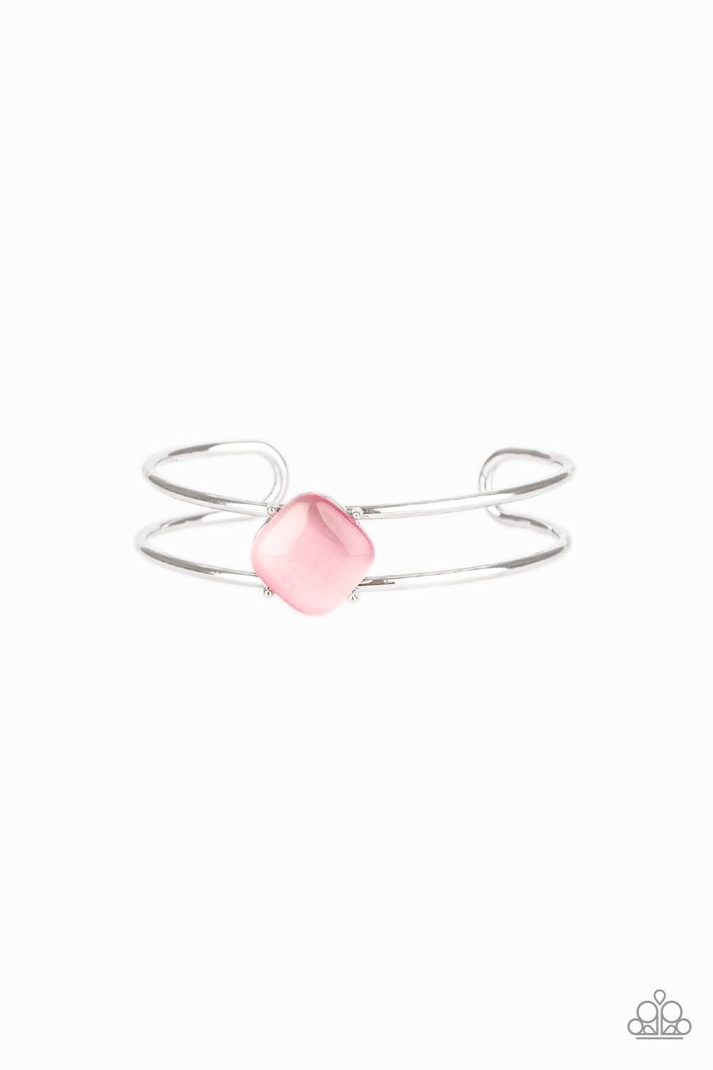 Paparazzi Accessories-You glow girl pink Moonstone Cuff Bracelet