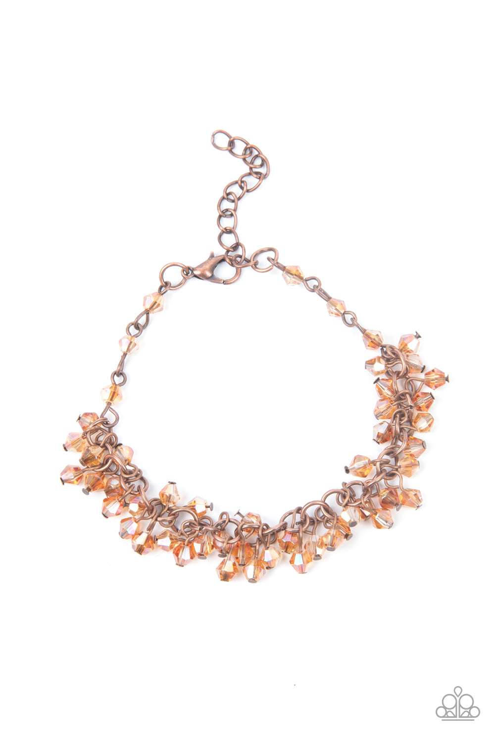 Paparazzi Accessories-Twinkly Twilight Copper Iridescent Bead Bracelet