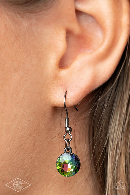 Paparazzi Accessories-Unfiltered Confidence Multi Teardrop/Round Oil Spill Necklace Set
