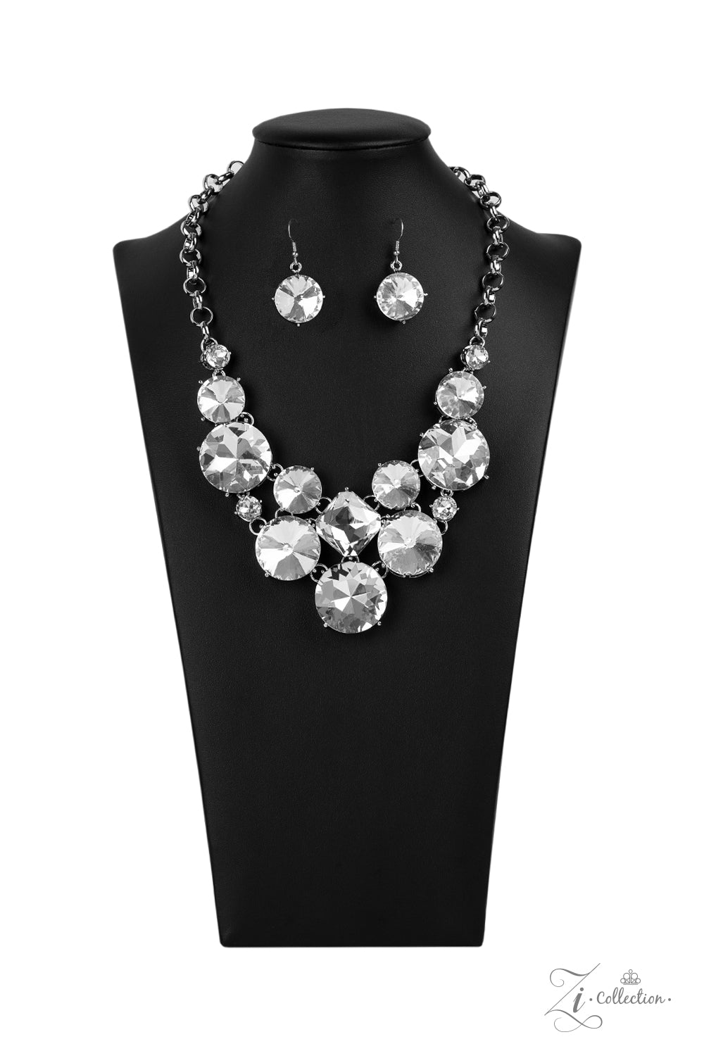 Paparazzi Accessories Zi Signature Collection-Unpredictable Rhinestone Necklace Set