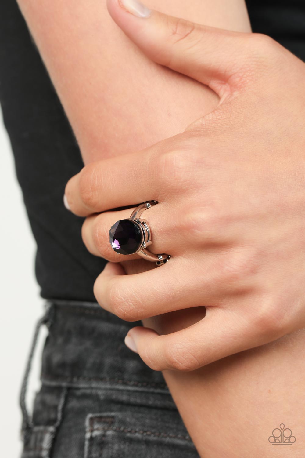 Paparazzi Accessories-Updated Dazzle Purple Plum Gem Ring