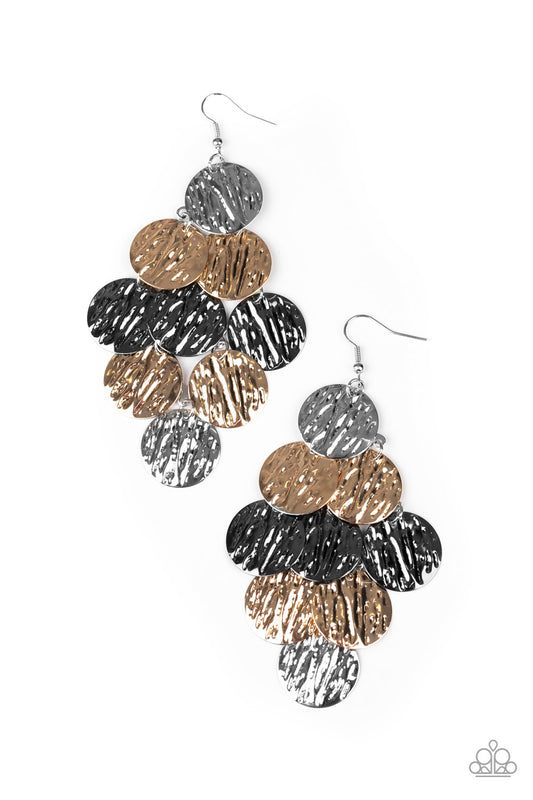 Paparazzi Accessories-Uptown Edge Multi Earrings