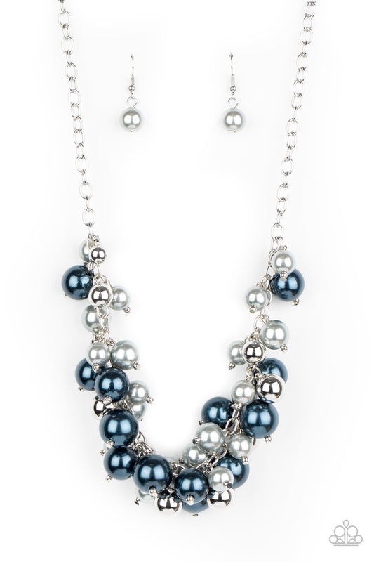 Paparazzi Accessories-Uptown Upgrade Multi Blue Necklace Set