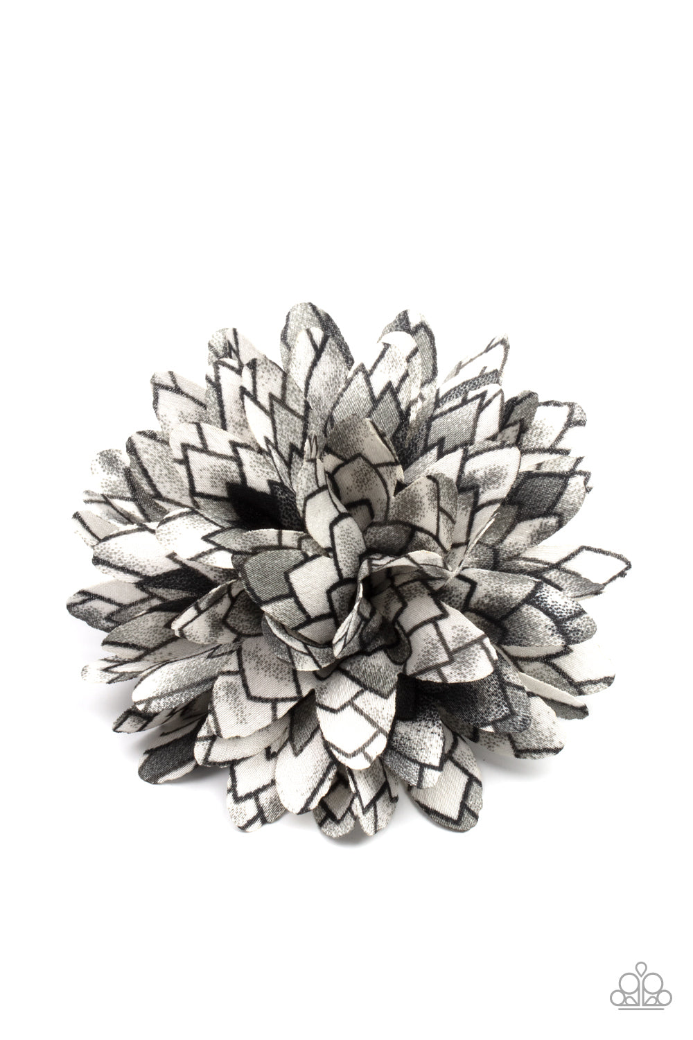 Paparazzi Accessories-Vanguard Gardens Black/Gray Petals Hair Clip