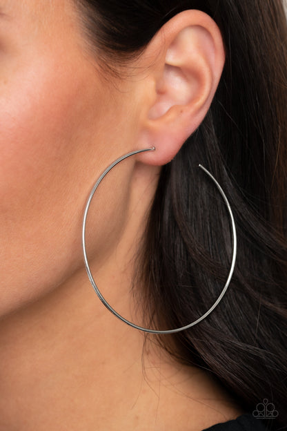 Paparazzi Accessories-Very Curvaceous Silver Earrings