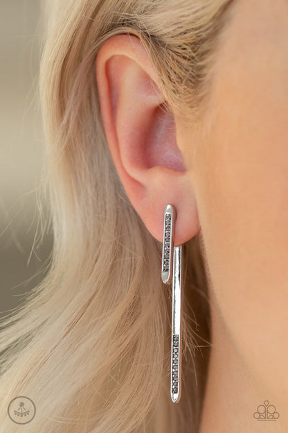 Paparazzi Accessories-Very Important VIXEN Silver Earrings