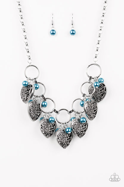 Paparazzi Accessories-Very Valentine Blue Necklace Set