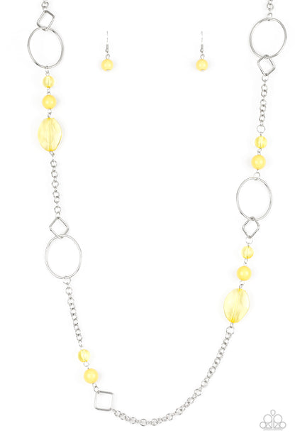 Paparazzi Accessories-Very Visionary Yellow Necklace Set