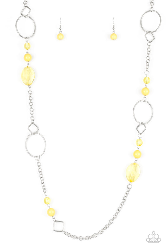 Paparazzi Accessories-Very Visionary Yellow Necklace Set